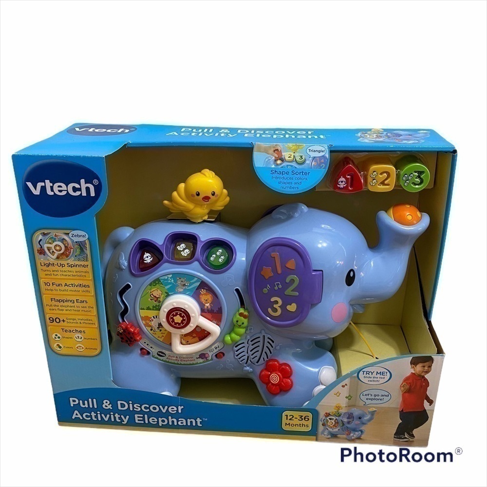 V-tech Pull & Discover Activity Elephant NEW Toy Hard to Find Discontinued